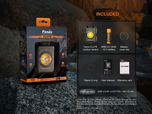 Fenix CL27R 1600 Lumen Rechargeable Multifunctional Outdoor Lantern FL-FX-CL27R - Picture 13 of 13