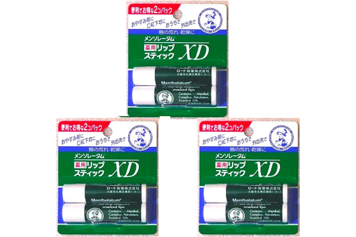 ROHTO Mentholatum MEDICATED LIP STICK XD balm 2 pieces x 3 packs