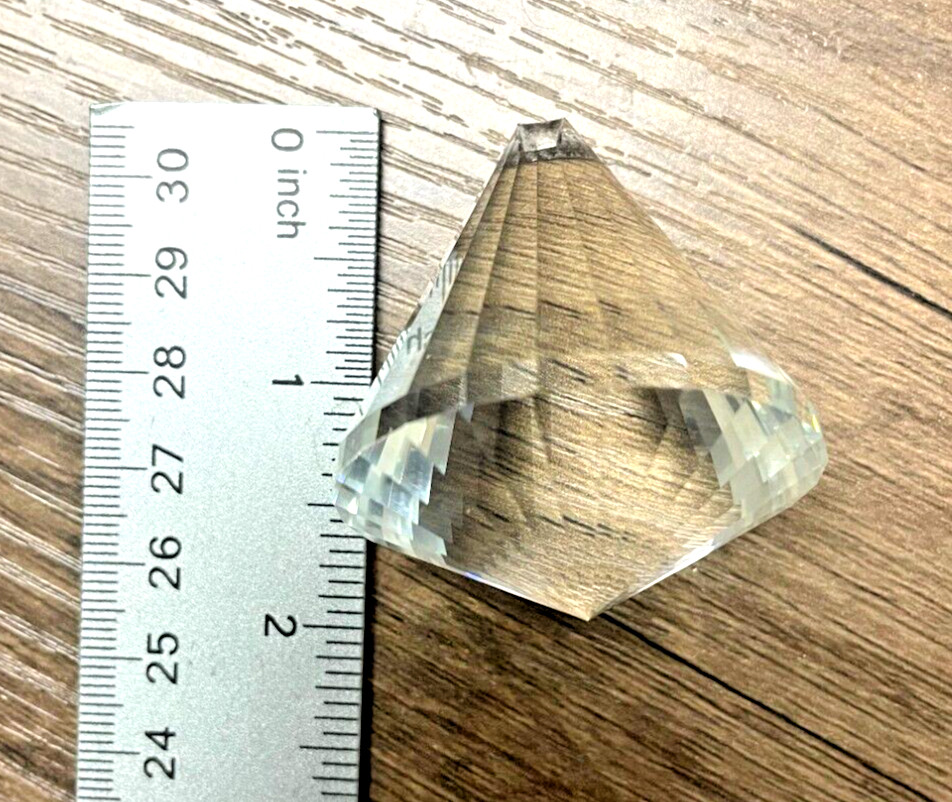 3 PCs Conical shape Clear Faceted Sphere CRYSTAL Sun Catcher Rainbow Prism