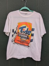 Vtg 90s TIDE promo double sided Nascar Graphic shirt *USA MADE* Single Stitch XL