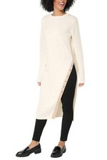 Peace Love World Women's Crew Neck Side Slit Tunic/Dress Pristine