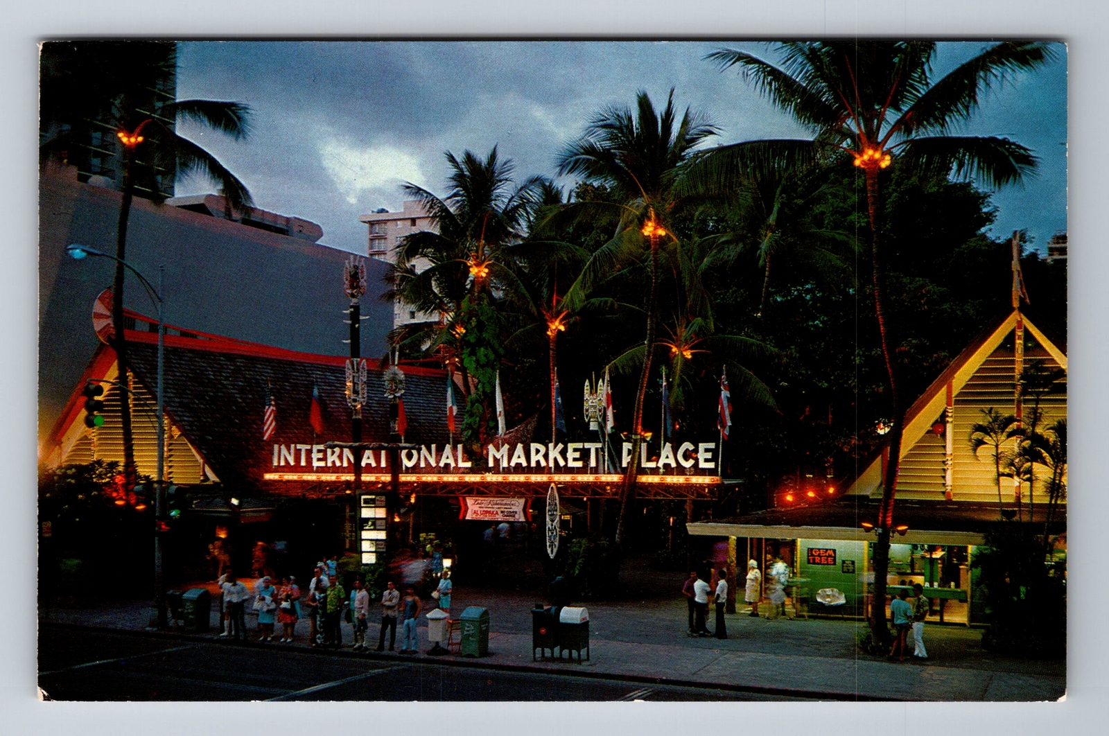 Waikiki HI-Hawaii, International Market Place, Vintage Postcard