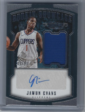 JAWUN EVANS 2017-18 PANINI DOMINION ROOKIE SHOWCASE ROOKIE JERSEY AUTO /49
