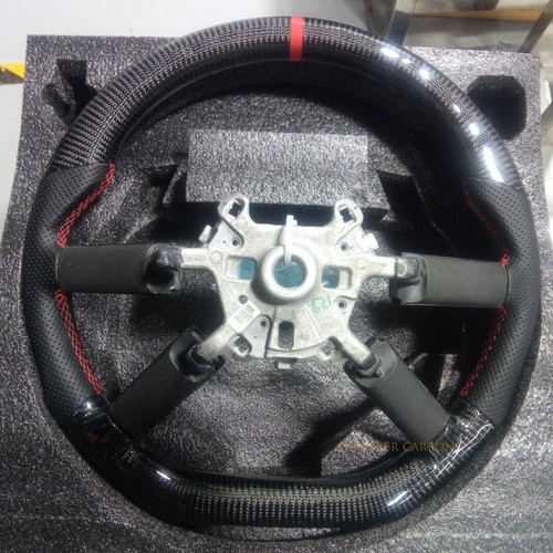 Real Carbon Fiber Perforated Steering Wheel Fit Jeep Wrangler JK 08-10 - Picture 2 of 2