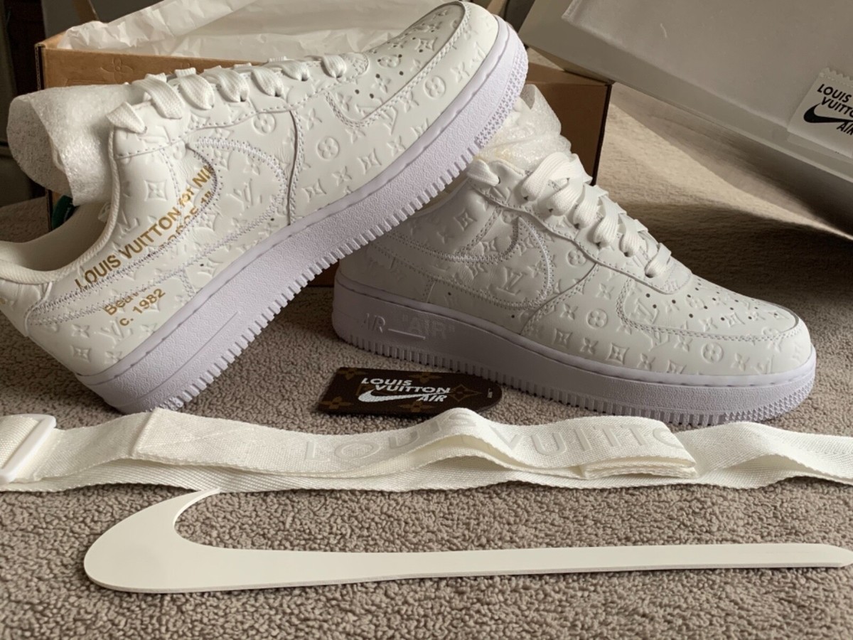 Louis Vuitton Air Force 1 low White sz 7 | eBay