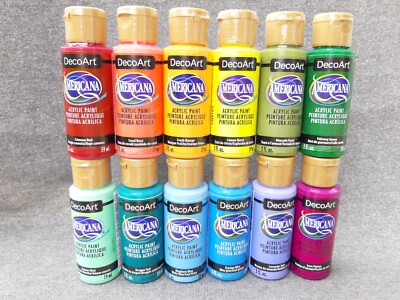 DecoArt Americana 12er SET Kollektion 2025 Acrylfarbe * 12 verschiedene Farbtöne