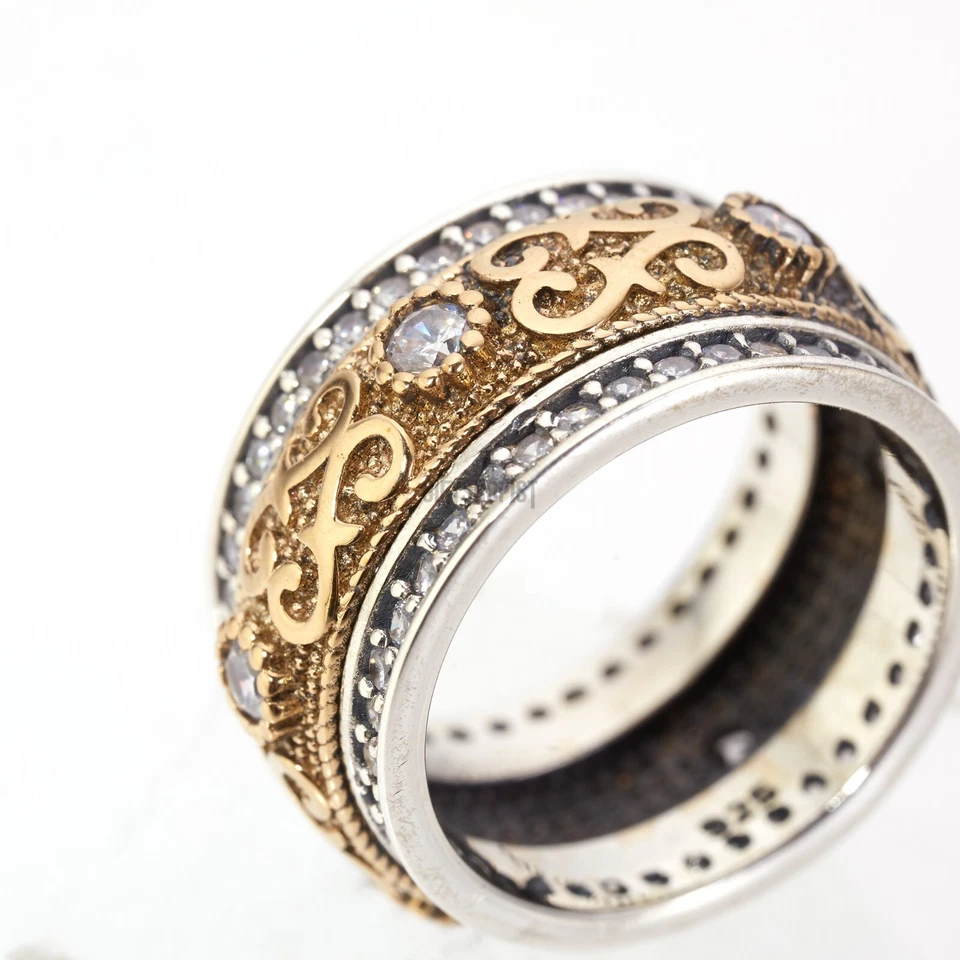 Турецкие ювелирные изделия подлинный белый топаз 925 пробы кольцо размер - Изображение 3 из 4