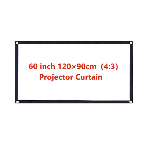 84 100 120 Inch 16:9 3:4 Projector Screen Curtain HD Display Screen Home Cin _ou - Afbeelding 13 van 23