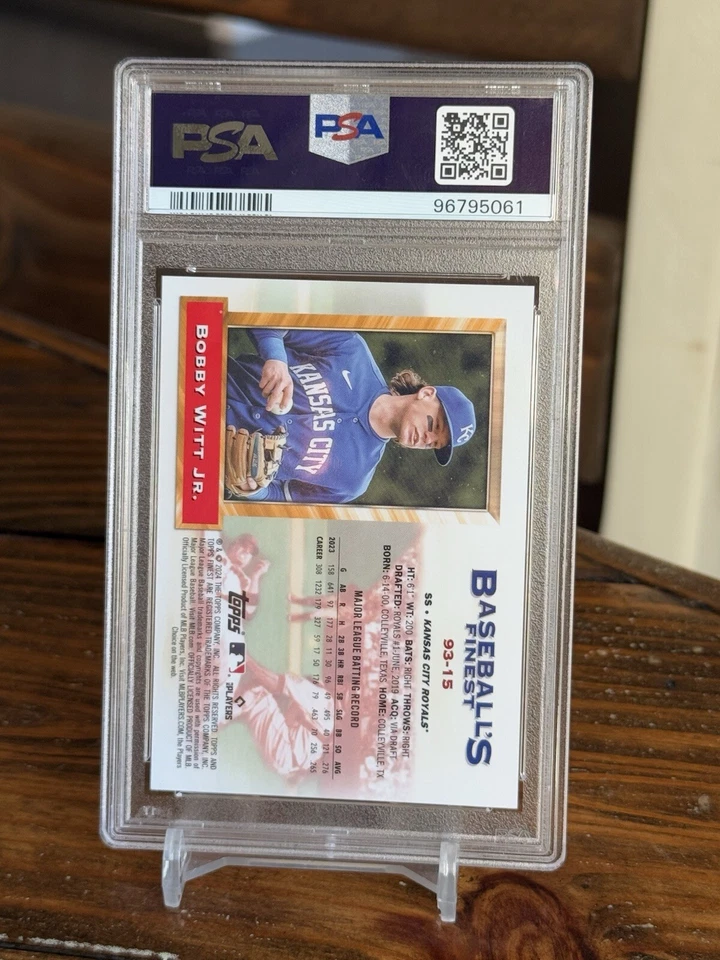 2024 Finest Bobby Witt Jr 1993 Prototype What If Gold Refractor /50 PSA 10 - Image 2 of 2