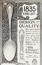 1899 Joan Pattern Table Spoon&Knife,Astoria Lettuce Fork 1835 R.WALLACE Print Ad