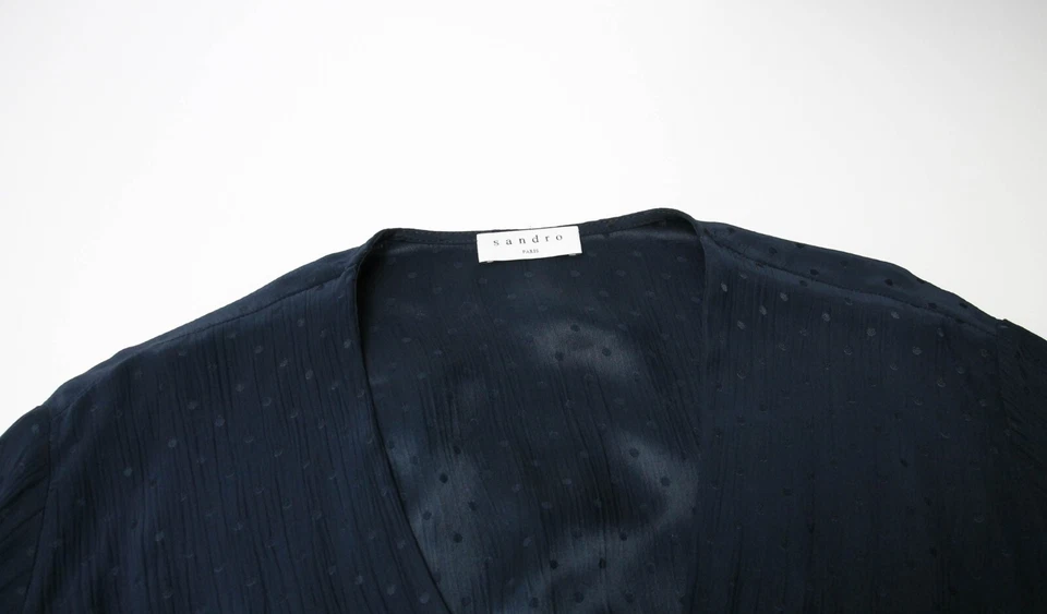 Sandro Duckie Overall Damen (Eu) 40 Kurzärmlig Gepunktet Aufdruck Vorne Schleife - Bild 4 von 4