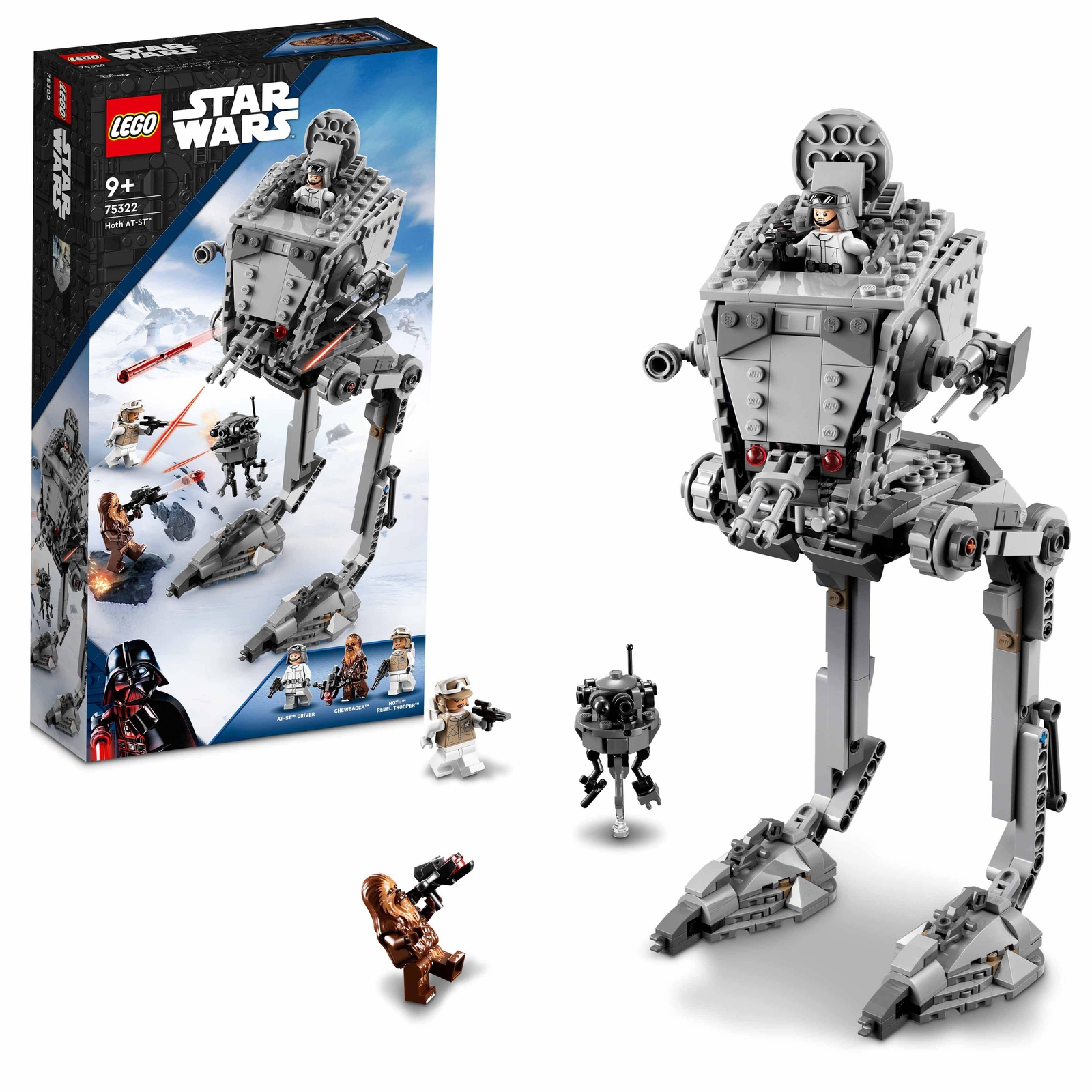 LEGO 75322 Star Wars AT-ST de Hoth Set de Juego con Walker y Chewbacca