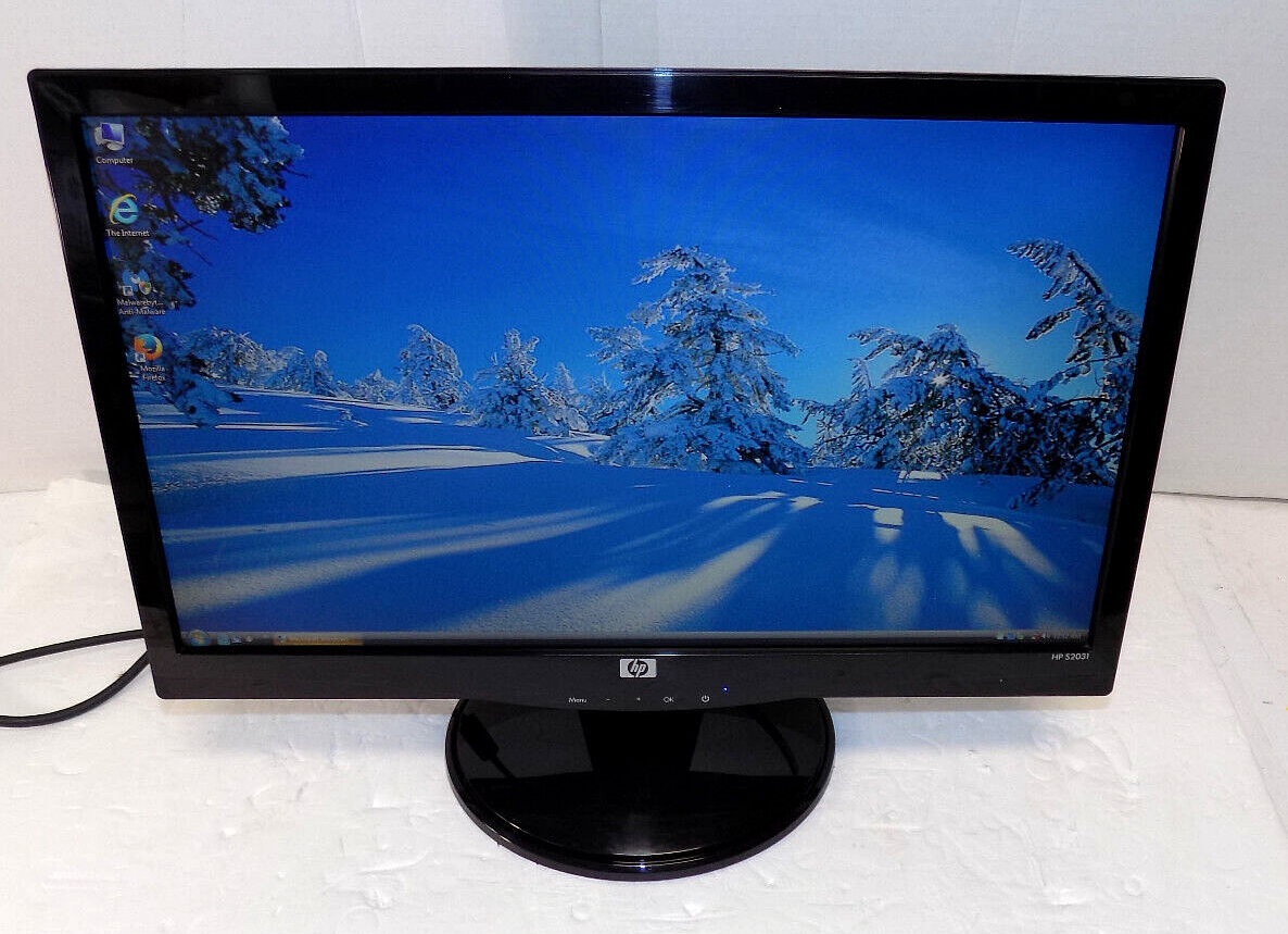 HP S2031 Flat Screen LCD 20 inch Computer Monitor with Cables eBay