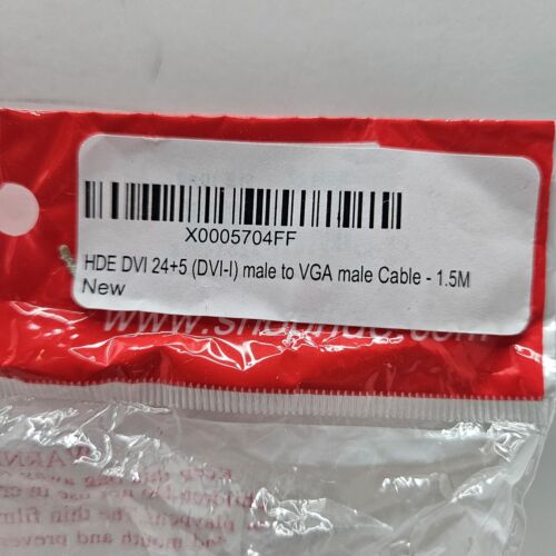 3ft. 1.5M HDE DVI-I (24+5) Male to VGA Male Cable Cord NEW HIGH QUALITY - Picture 3 of 7