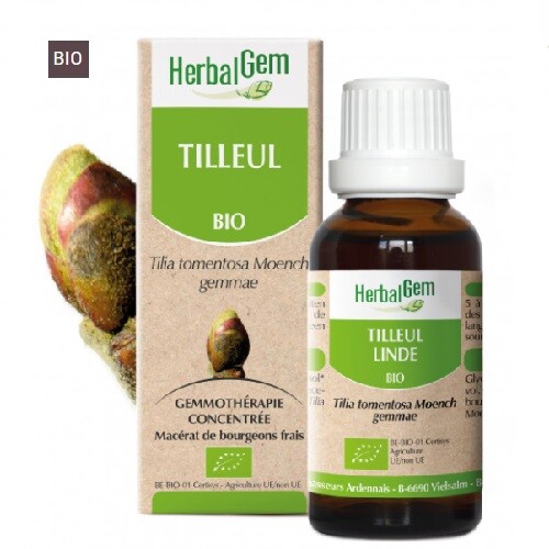Bourgeon de Tilleul Bio Herbalgem contre l'anxiété et les insomnies flacon 30 ml