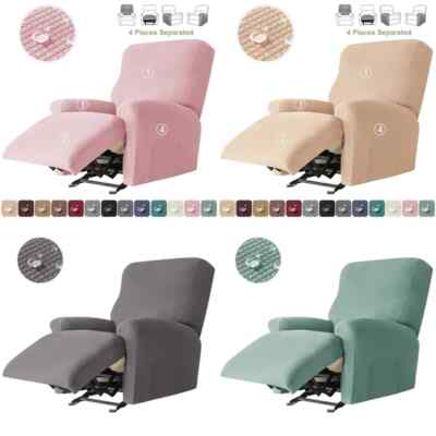 Recliner Sofa Cover Relax Chair Cover Polar Fleece Elastic Armchair  Slipcover