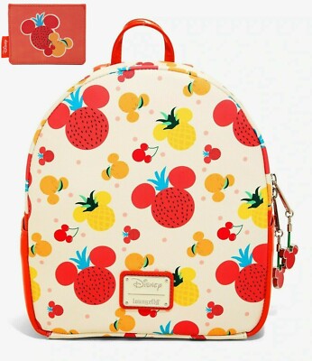 Loungefly Disney MICKEY FRUIT MINI BACKPACK NWT BoxLunch  display picture 1