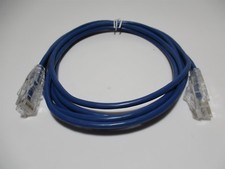 Stellar Labs 831-3452 Blue 7' Slim CAT6 Snagless Network Patch Cables - Lot of 8