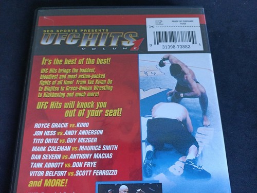 UFC Hits The Best Battles in UFC History Volume 1 DVD 2000 SEG Sports - Picture 3 of 7