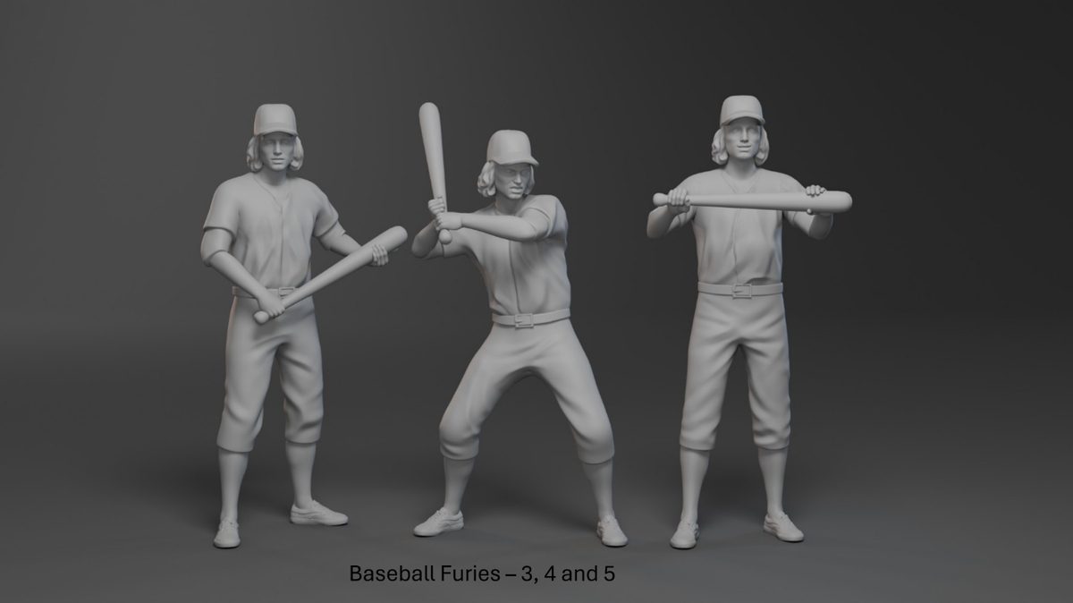 THE WARRIORS 8 Figure Set 3D Print 1:24 Mercy Luther Baseball