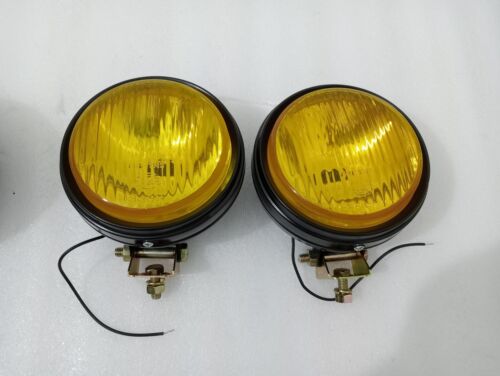 Hella Yellow & Clear Fog Lamp With Bulb H3 Halogen Bulb Universal Fit 2 Set - Picture 16 of 24