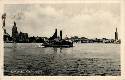 AK GRUSS AUS EMMERICH KLEVE RHEINANSICHT 1910 NORDRHEIN WESTFALEN - Bild 1 von 2