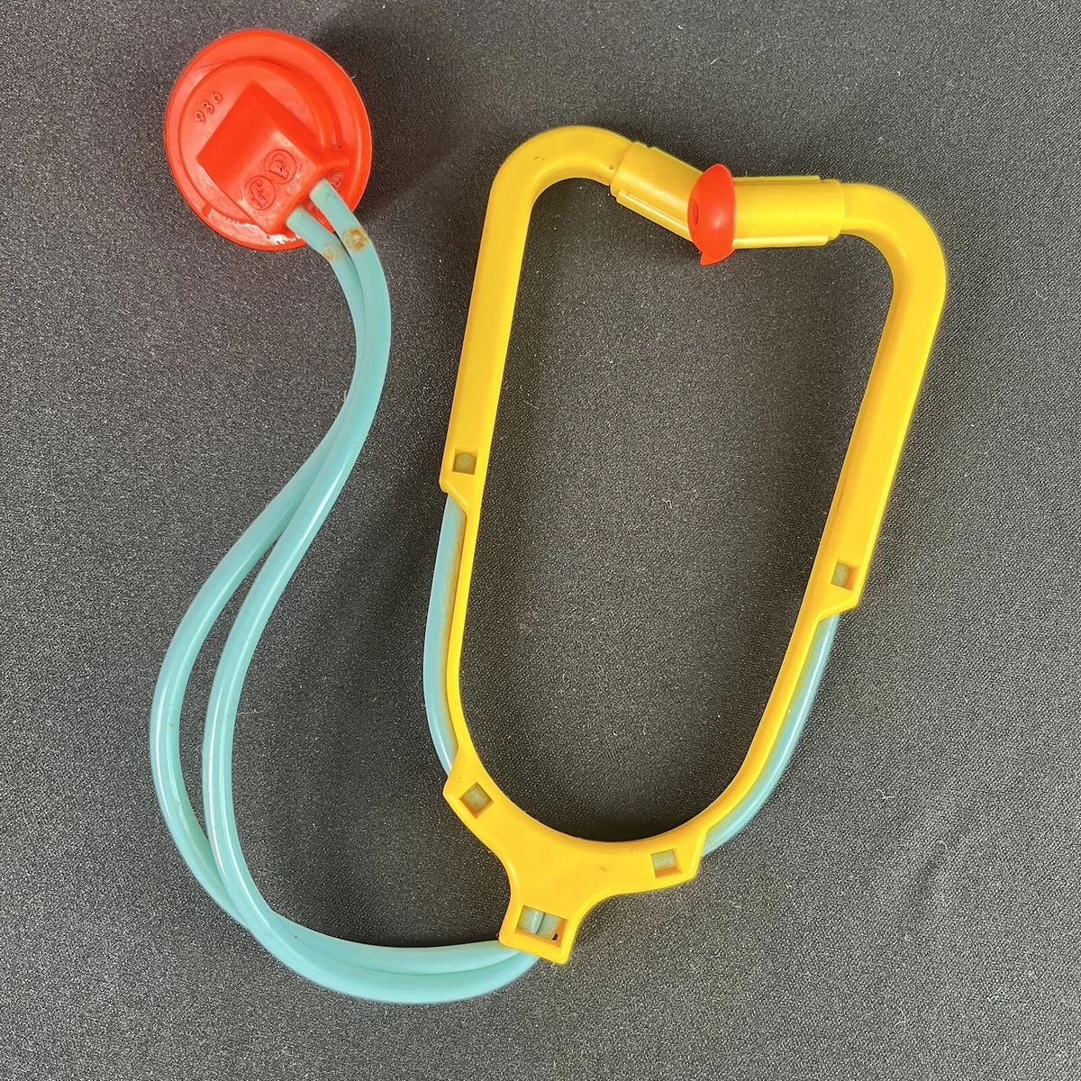 Vintage Fisher Price 936 DOCTOR MEDICAL KIT toy STETHOSCOPE 1977 NO FOAM
