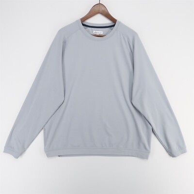 Peter Millar Cradle Performance Crewneck Mens XL Light Blue Pullover Raglan