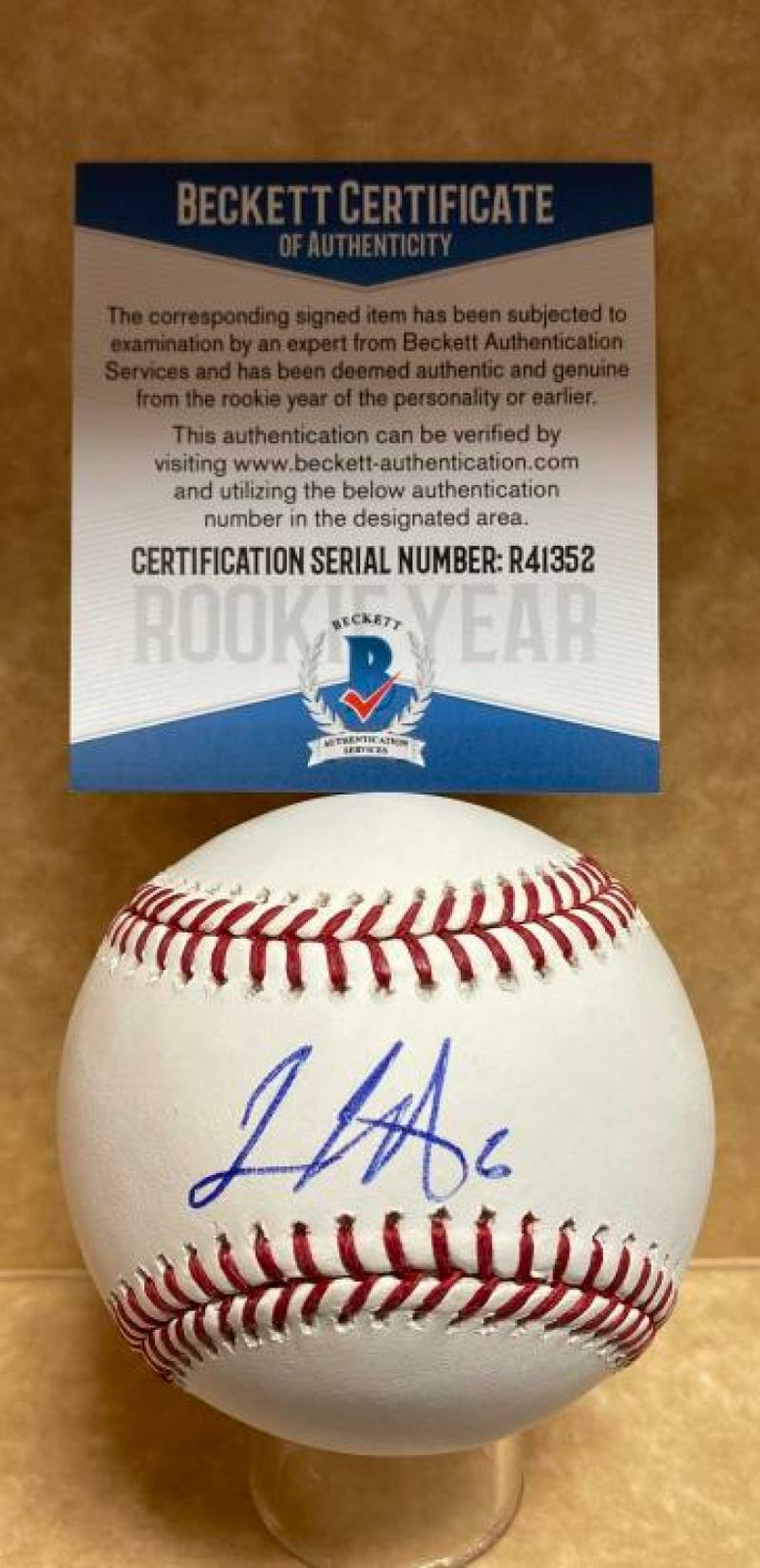 Professional Player Autographed Signed JAMESON HANNAH CINCINNATI REDS ROOKIE YEAR M.L. BASEBALL BECKETT R41352 