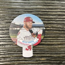 2019 Topps Heritage 1970 Baseball Stars Candy Lids Bryce Harper #15 Nationals