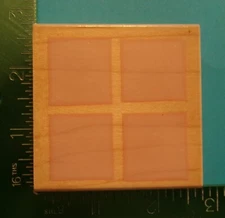 Hero Arts BLOCK OF FOUR SQUARES Background Rubber Stamp