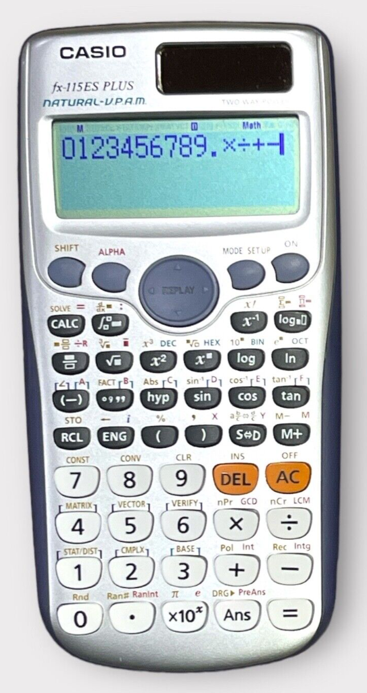 Casio FX-115ES PLUS Scientific Calculator Natural U.P.A.M. 2-Way Power LCD  | eBay