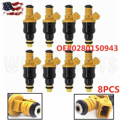 8x OEM Bosch III fuel injectors for 1997-2002 Ford Expedition 4.6//5.4L V8-30Lb