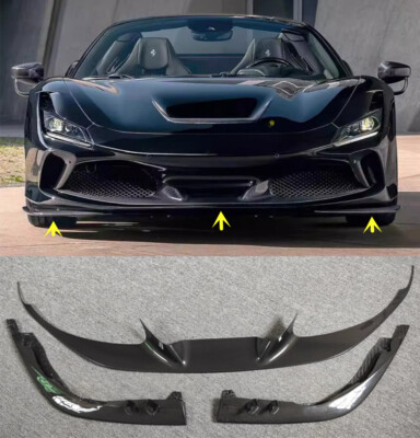 Real Carbon Fiber Front Bumper Lip Splitter Kit For Ferrari F8 Spider Tributo