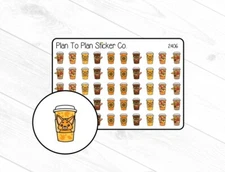 2406~~Fall Coffee Cups Planner Stickers.