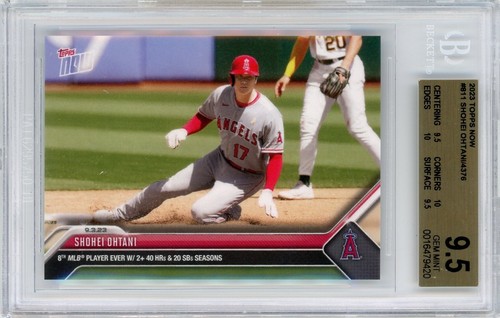 2023 TOPPS NOW MLB #811 SHOHEI OHTANI MAKING HISTORY - BGS TRUE 9.5 w/ 2 10s!