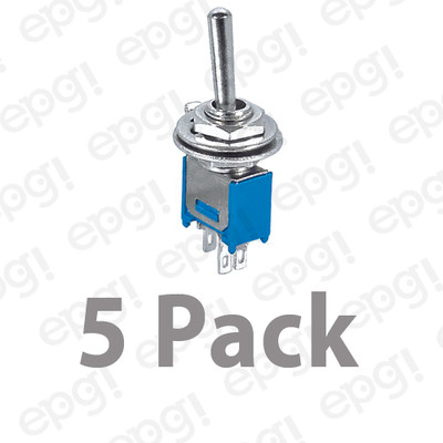 5 PACK - SPDT (ON/ON) SUB-MINI TOGGLE SWITCH 3A-125VAC-1A-250VAC # SMT2-5PK