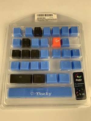 DUCKY Keycaps Blue/Black/Red Rubber Seamless Double Shot (DKSA31-USRDBNNO1)
