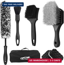 7Pcs Car Wheel Brush kit, Tire Brush, Wheel Cleaner Brush, Soft-bristled Rim Cle