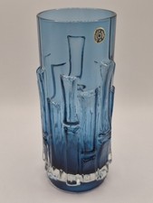 Bo Borgstrom Blue Bark VASE Sweden 1960s Vint...