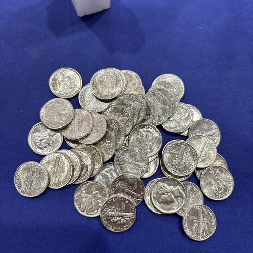 1942-P BU Uncirculated 90% Silver Lot Of Five (5) Coins 10C Mercury Dime.