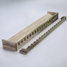 Custom Fishing Rod Rack, Solid Poplar Wood, Unfinished  18 Rods, 38 Inches