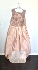 Adrianna Papell Gown Sz 20W Beaded Rose Gold Wedding Guest Mother of the Bride