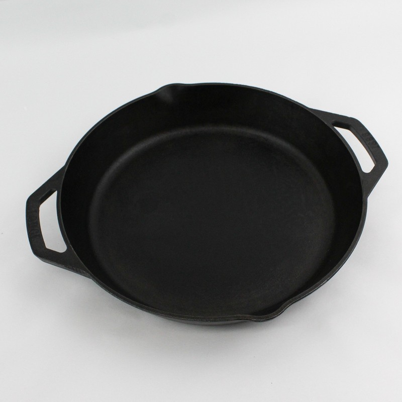 Lodge 1896 Two Handle Cast Iron Skillet 12" Diameter