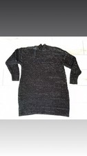 Sandra Darren Size Small Sweater Dress Mock Neck Long Sleeved Oversized Fit 