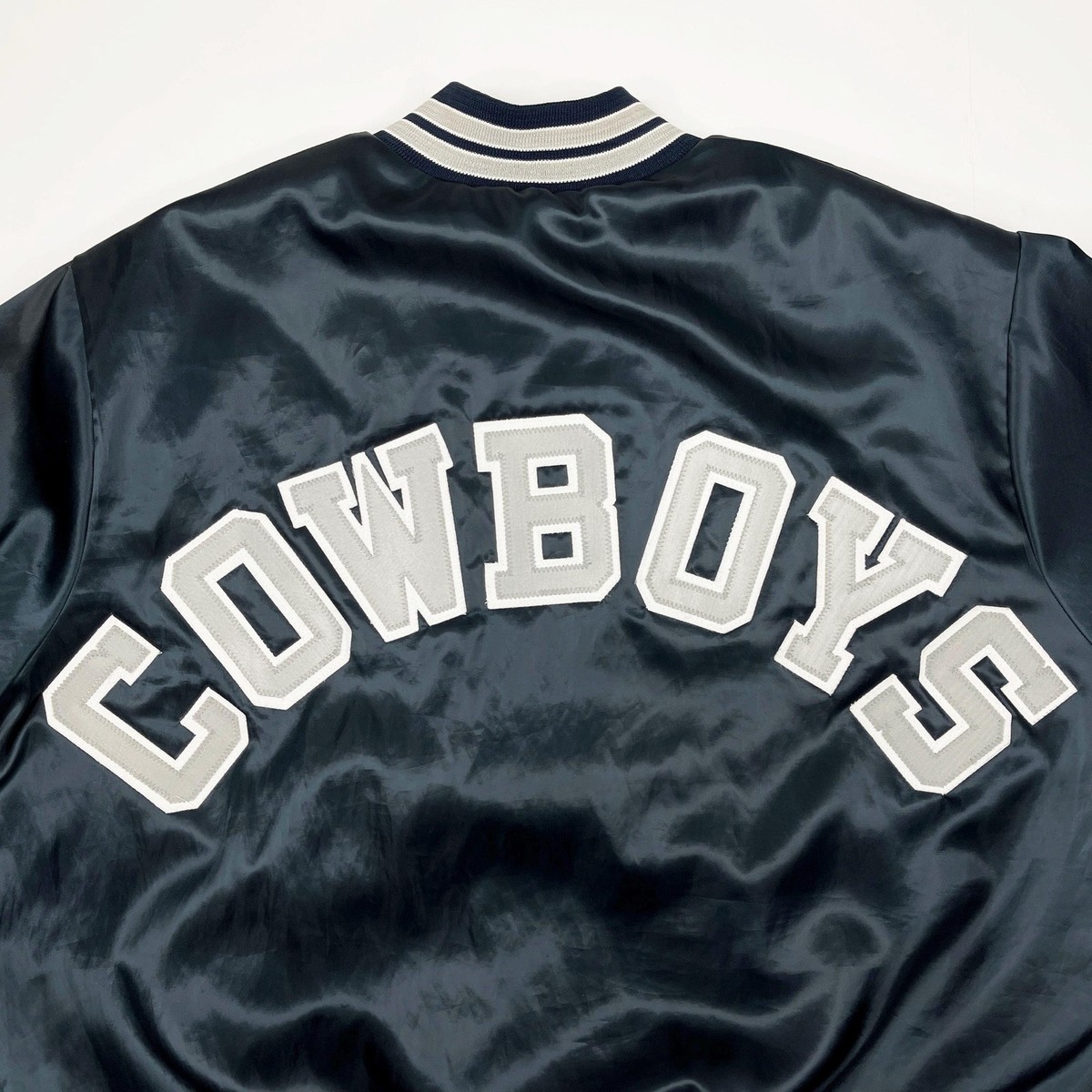 Vintage Dallas Cowboys Jacket • 80s 90s NFL Satin Spellout