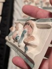 Vintage 1980 Hand Painted Wall Tiles 6x2 3/4" Set of 12 Mushroom Italian Ceramic — photo 5