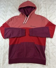 Champion Multi Color Block Hoodie Spell Out Men's Large