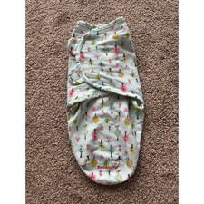 Summer Infant SwaddleMe Adjustable Baby Swaddle Wrap Blue Tree Print Small