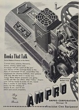 Ampro Corp Model Y S A Home Sound Motion Pictures 16 mm Vintage Print Ad 1944